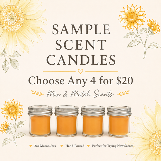 SAMPLE SCENT CANDLE (LEAVE NOTES FOR SCENTS)